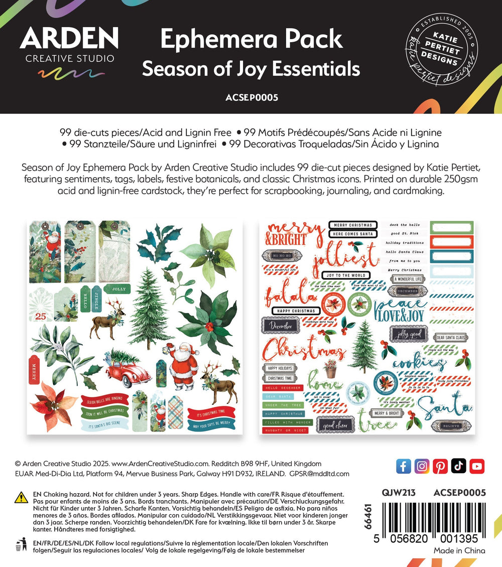 Arden Creative Studio Season of Joy Essentials Ephemera Pack — Ecstasy Crafts