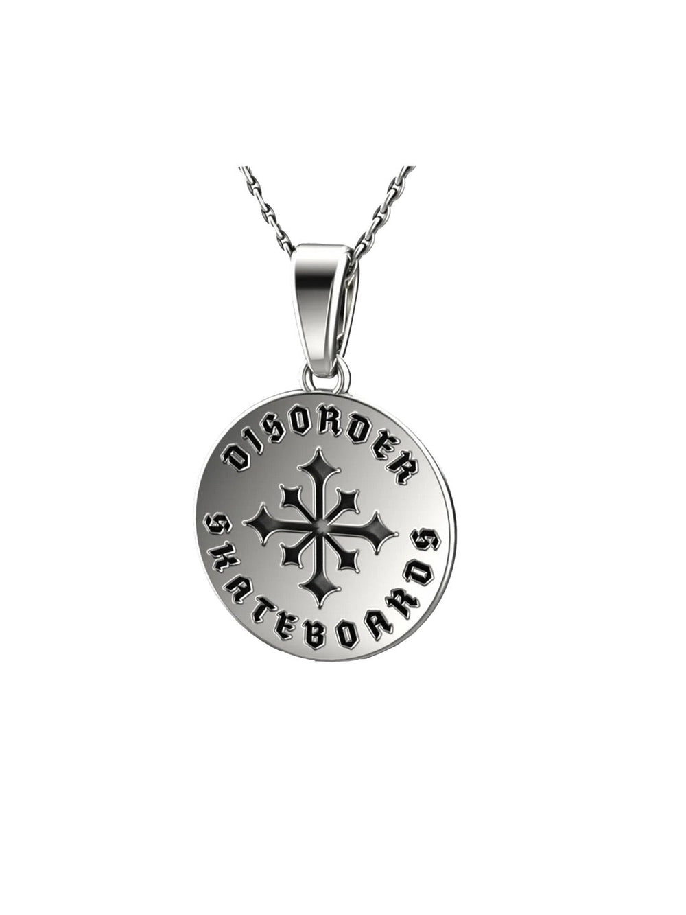 Collier 'OG Logo' Disorder Skateboards - Argent