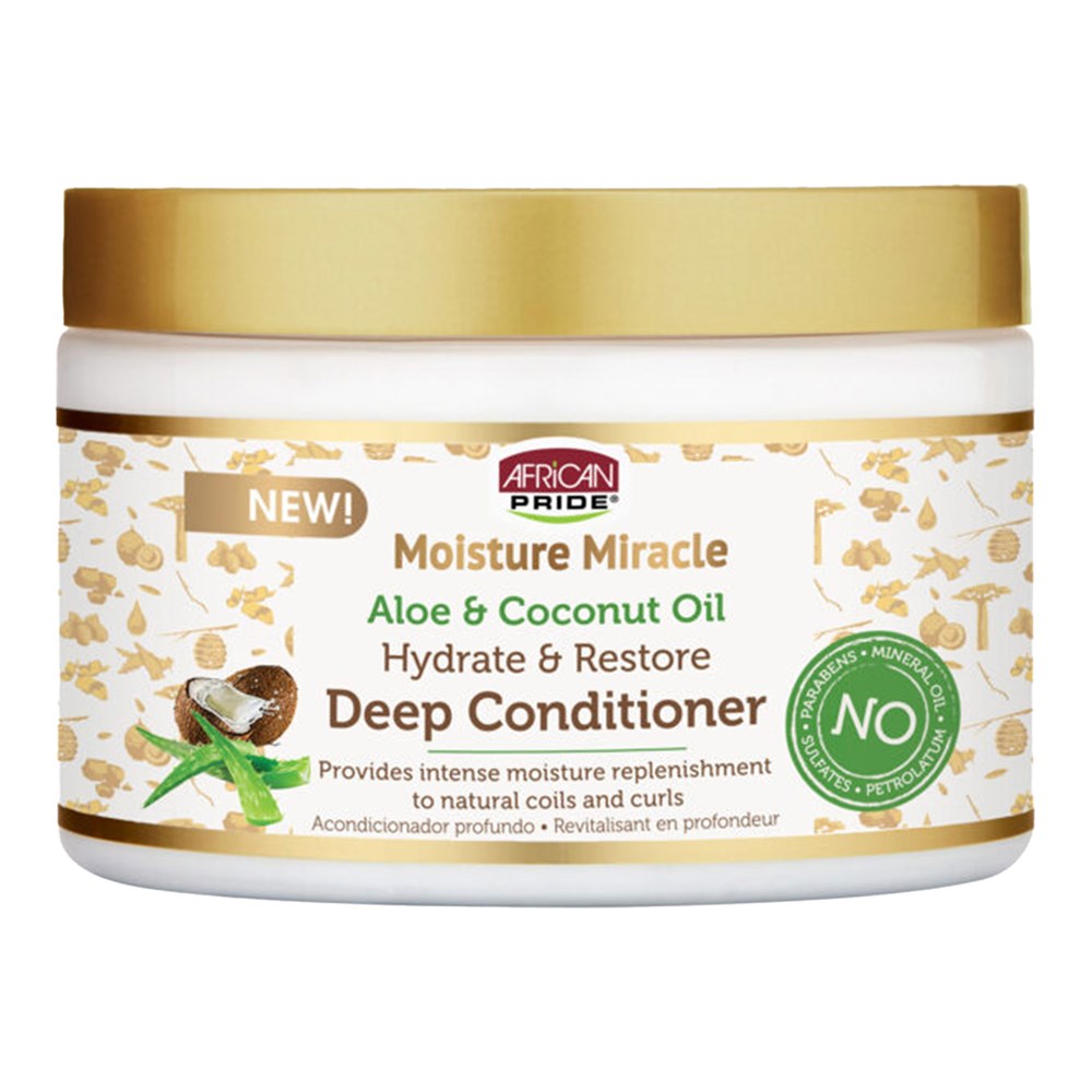AFRICAN PRIDE APRÈS-SHAMPOOING EN PROFONDEUR ALOE VERA ET HUILE DE NOIX DE COCO 340G