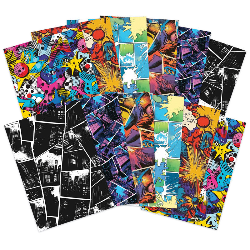 Pochettes de cartes Designer Adorable Scorable – Bandes dessinées colorées