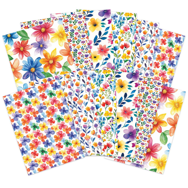 Packs de Cartes Design Adorable Scorable – Motifs Floraux Arc-en-Ciel