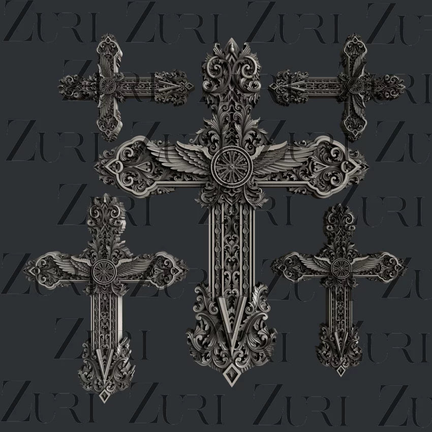 Zuri Designs Set de Croix Ornées 1