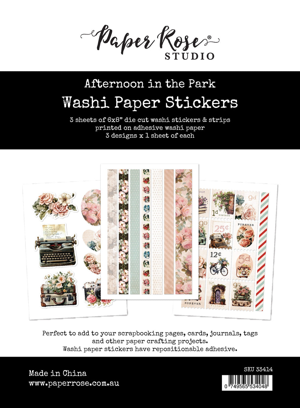 Autocollants Washi Tape Après-midi au parc 33414