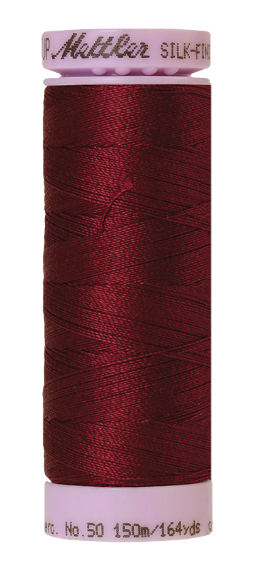 Fil de coton uni Mettler Silk-finish 50wt 164 vg/150 m Bordeaux