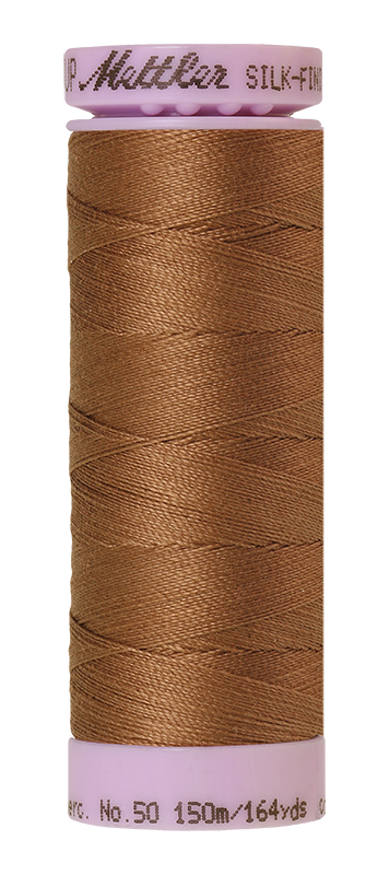 Fil de coton Mettler Silk-finish 50wt uni 164 vg/150 m Noisette