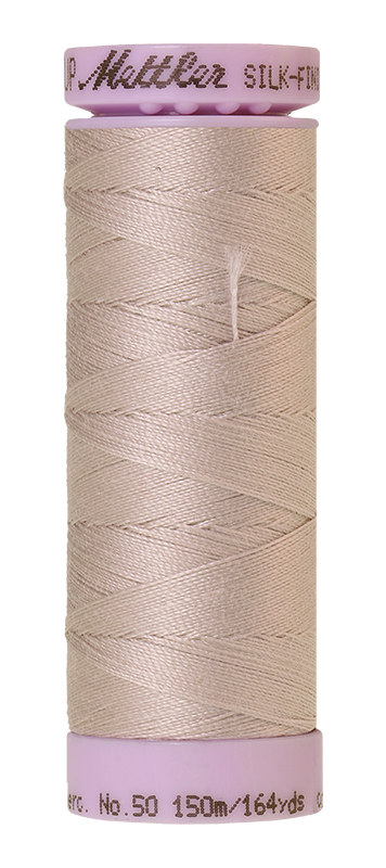 Mettler Silk-finish 50wt Solid Cotton Thread 164yd/150m Cloud Gray — Cottage Quilting Ltd.