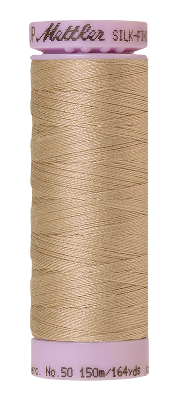Mettler Silk-finish 50wt Solid Cotton Thread 164yd/150m Straw — Cottage Quilting Ltd.