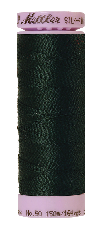 Fil de coton uni Mettler Silk-finish 50wt 164 vg/150 m Forêt d'épinettes