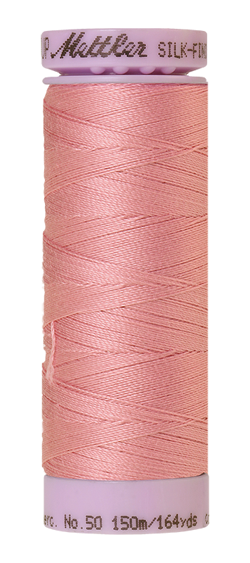Fil de coton uni Mettler Silk-finish 50wt 164 vg/150 m Quartz Rose