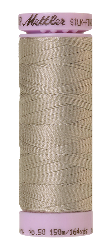 Mettler Silk-finish 50wt Solid Cotton Thread 164yd/150m Drizzle — Cottage Quilting Ltd.
