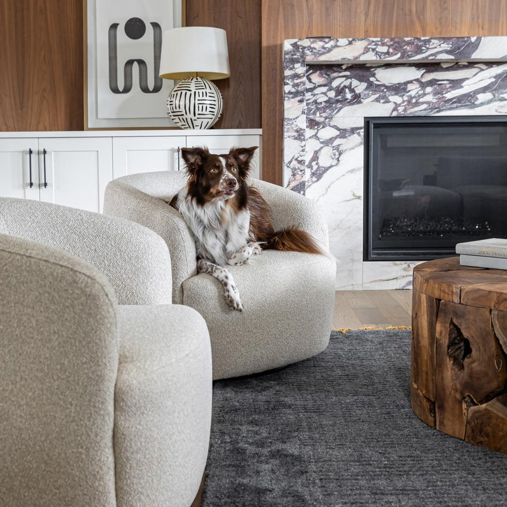Fauteuil pivotant Aspen - Beige chamois