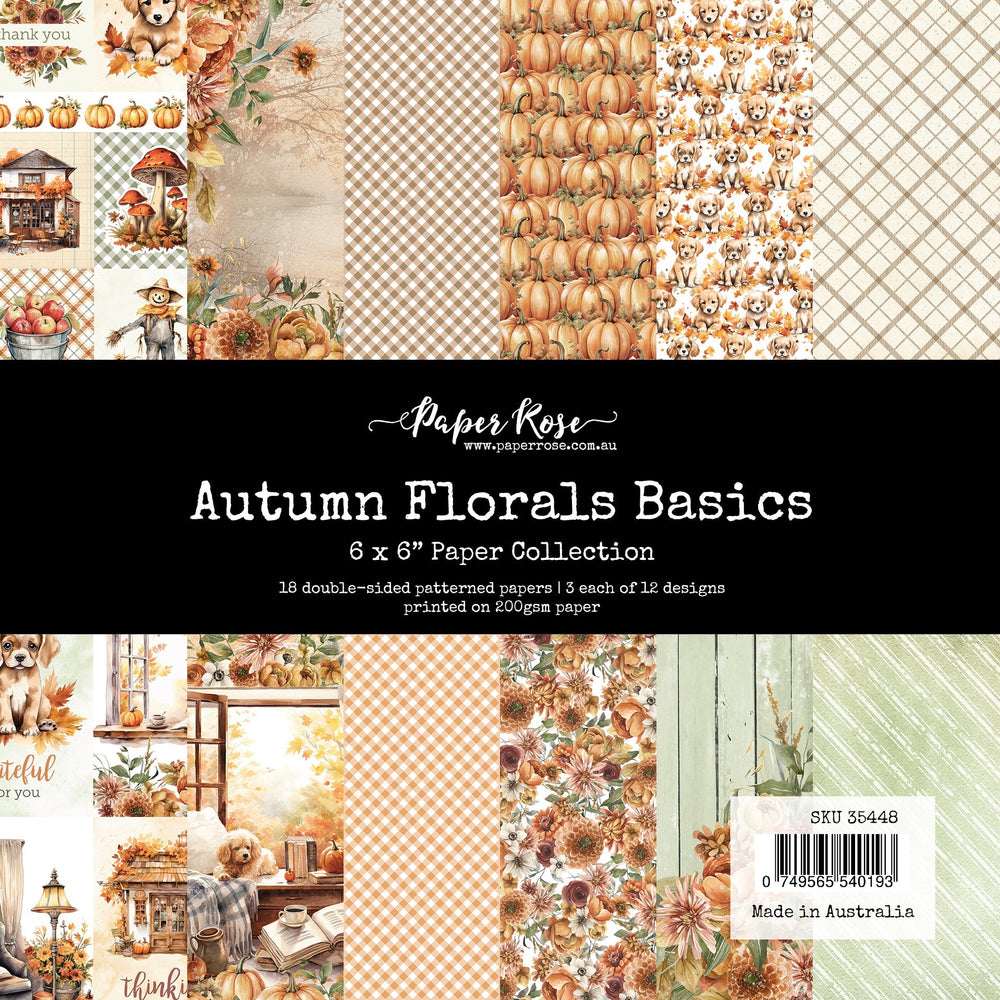 Collection de papiers "Autumn Florals Basics" 6x6 35448