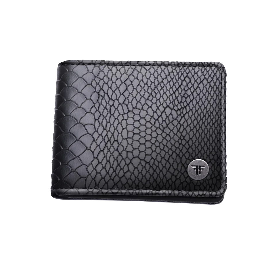 Fallen 'Snakeskin' Wallet - Black/Silver