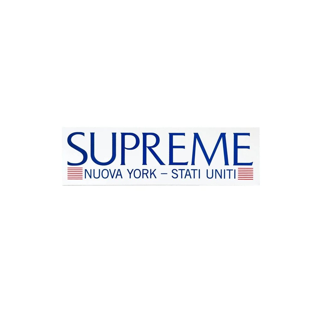 Autocollant Supreme 'Nuova York - Stati Uniti' - Blanc