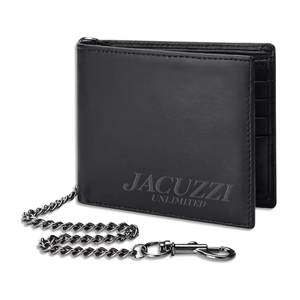 Jacuzzi Unlimited PU Leather Chain Wallet - Black