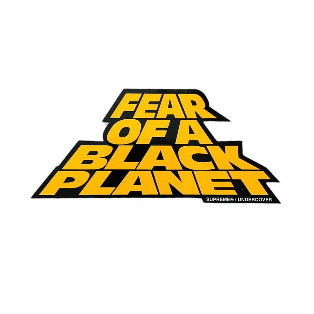 Autocollant Supreme x Undercover x Public Enemy « Fear Of A Black Planet » - Jaune