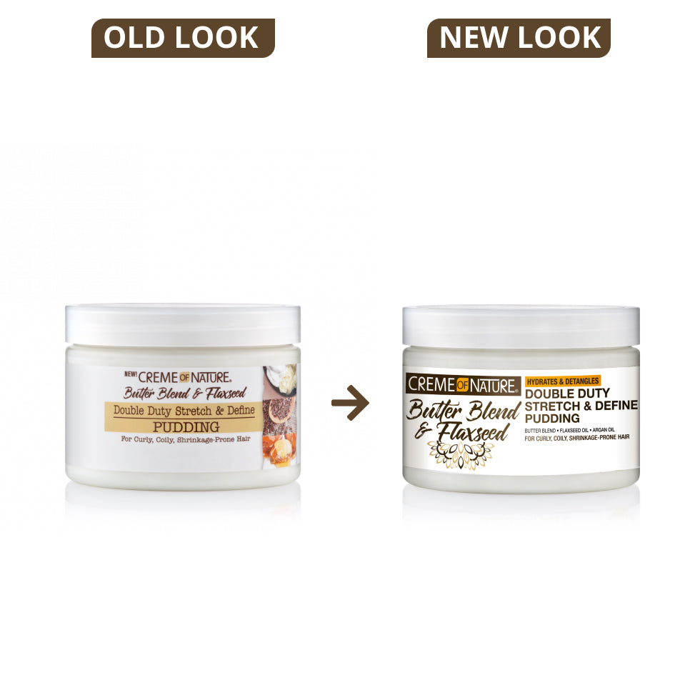 Creme Of Nature Butter Blend & Flaxseed Double Duty Stretch & Define Pudding 11.5OZ — Beautylicious Canada