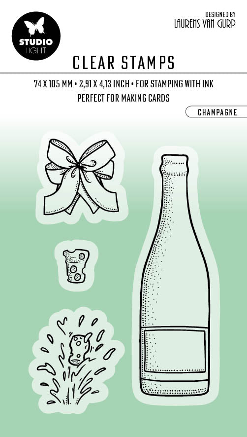 BL Tampon Transparent Champagne By Laurens 105x74x3mm 4 PC nr.350