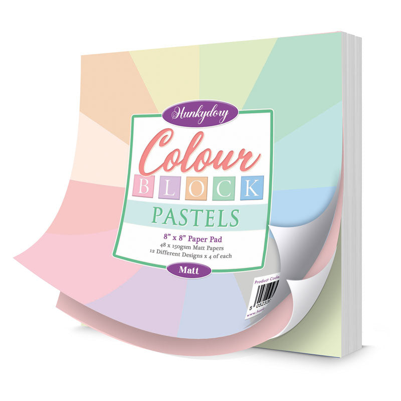 Bloc de papiers « Colour Block » - Couleurs pastel - Mat