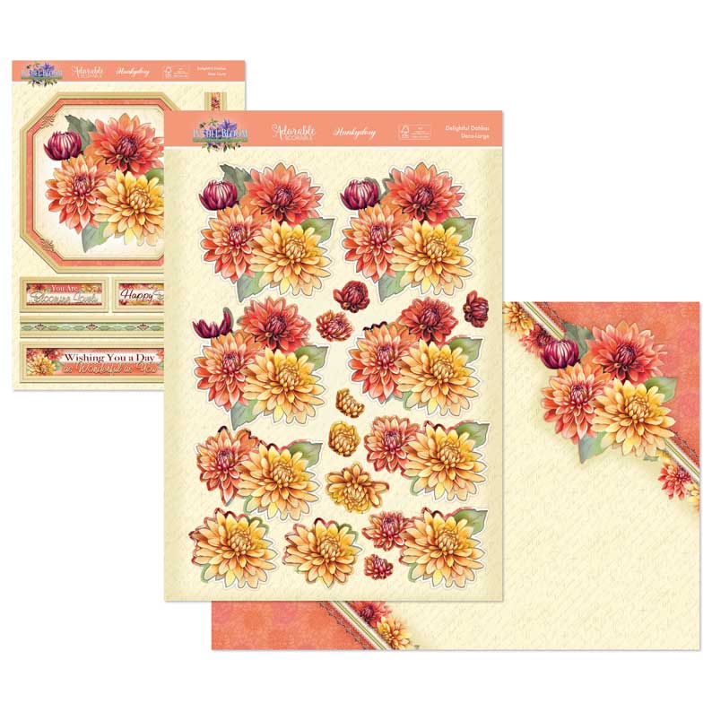 Set Deco-Large En Pleine Floraison - Dahlias Enchantants