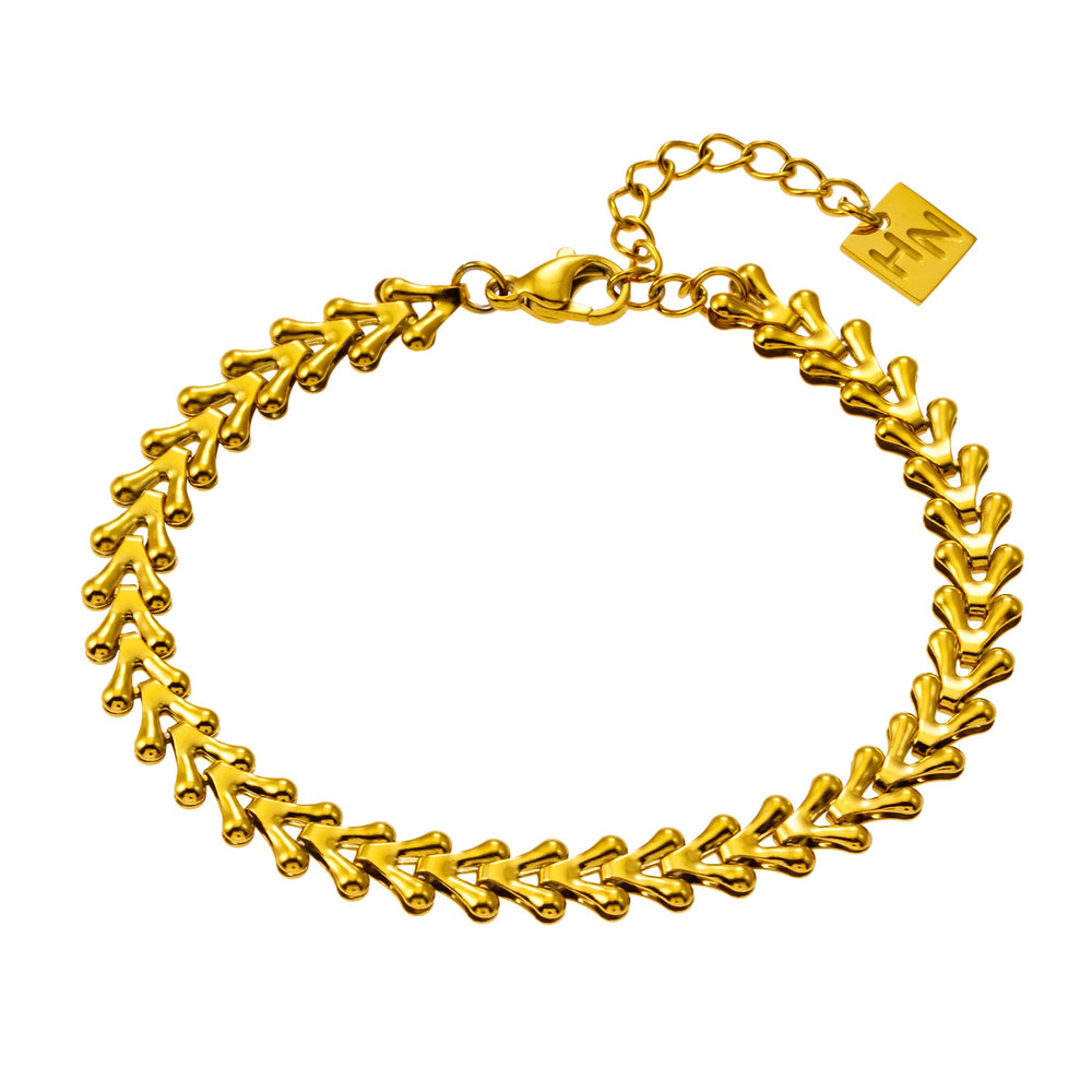BLYTH: Vintage-Inspired Linked Abstract Crest Bracelet