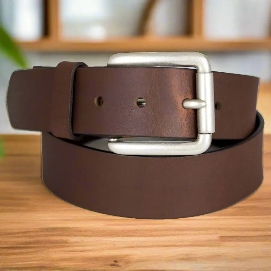 Ceinture en cuir véritable pour hommes BOL avec boucle amovible