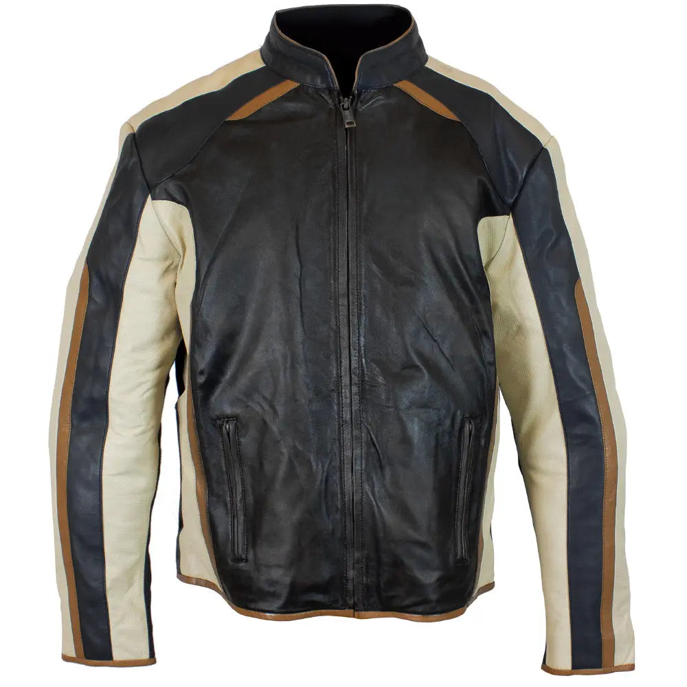 Veste zippée en cuir d'agneau BOL pour homme