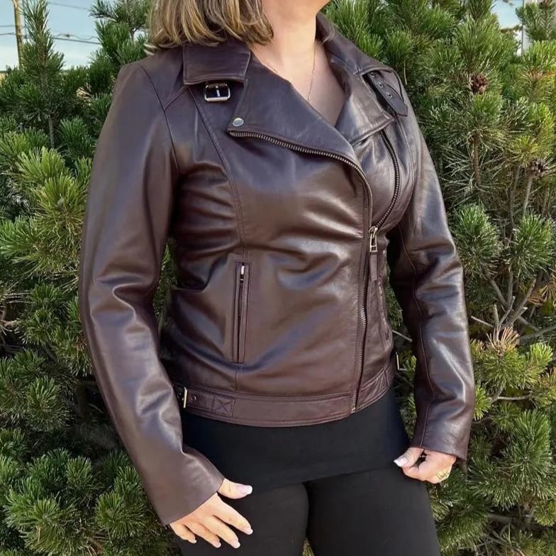 BOL Women's Leather Biker Style Jacket — Boutique of Leathers/Open Road
