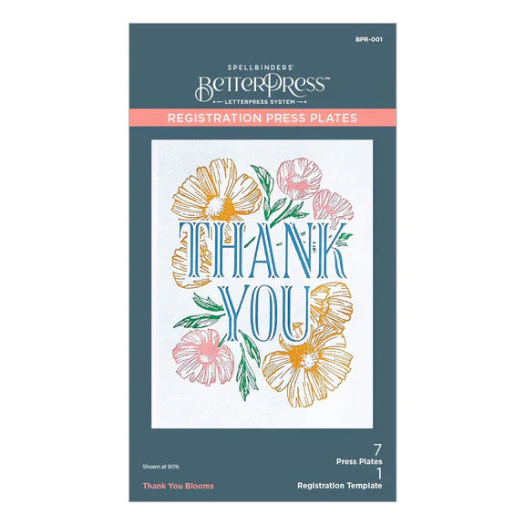 Plaques d'enregistrement « Merci floral » de la collection BetterPress Place & Press Registration