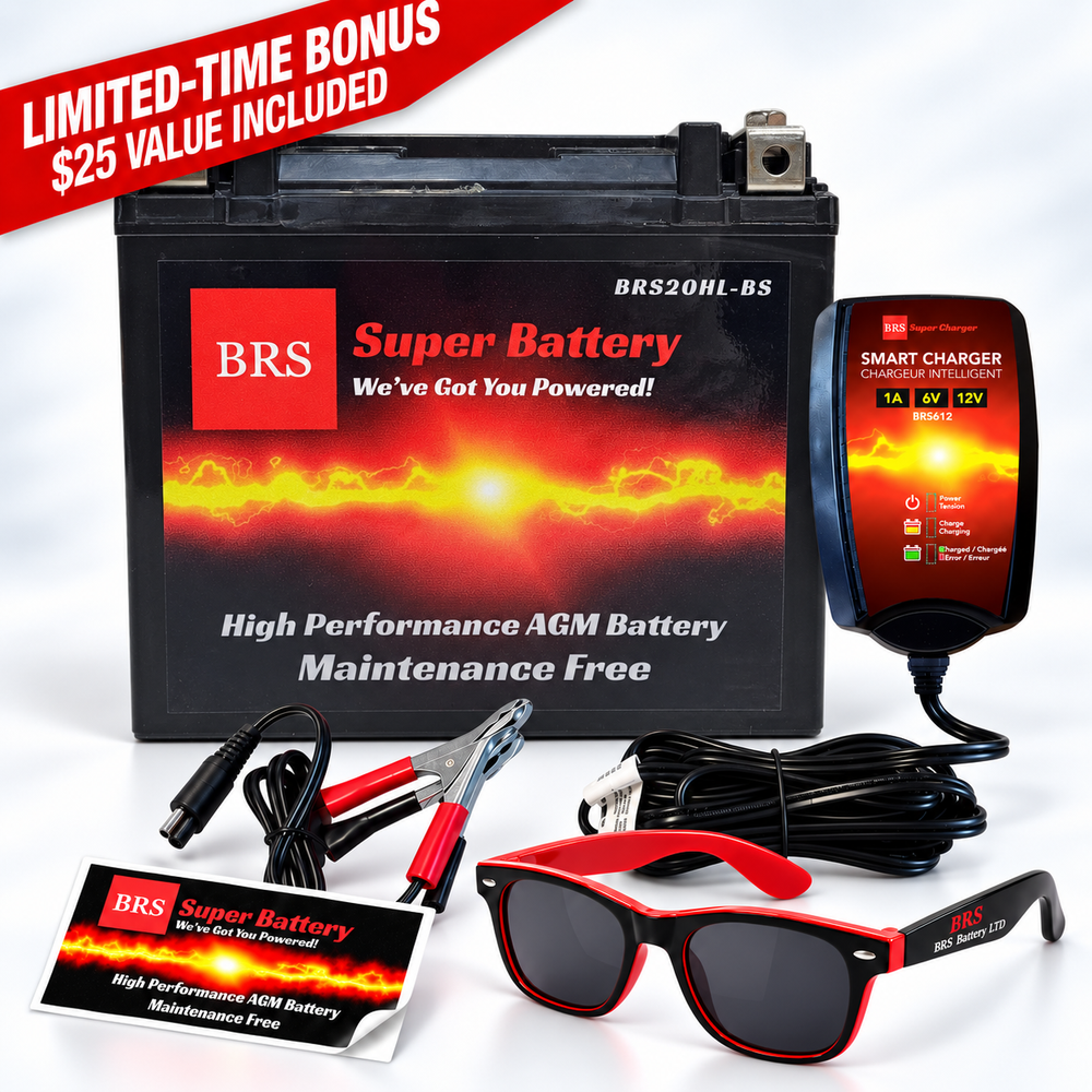 Kit combiné batterie et chargeur / mainteneur intelligent BRS20HL-BS, garantie 30 jours