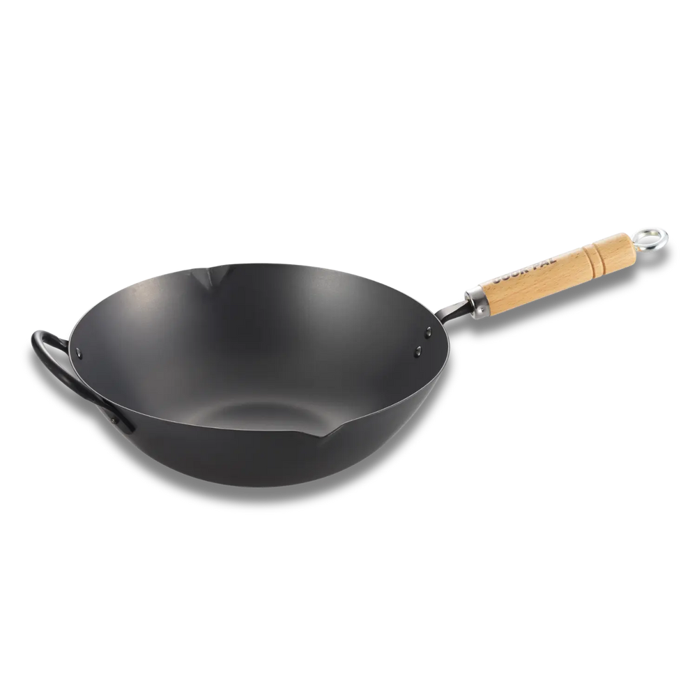 Wok Beijing Yoshikawa Cook-Pal Ren 33 cm en acier au carbone nitruré