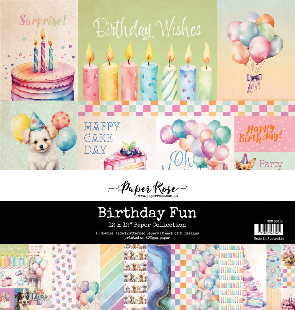 Birthday Fun 12x12 Paper Collection 33258 — Ecstasy Crafts