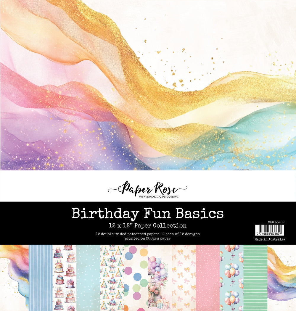 Birthday Fun Basics 12x12 Paper Collection 33282 — Ecstasy Crafts