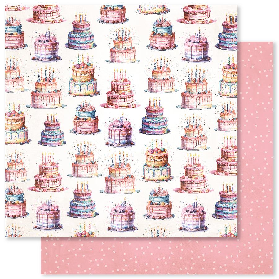 Birthday Fun Basics B 12 x 12 Paper (12 pc Bulk Pack) 33288 — Ecstasy Crafts