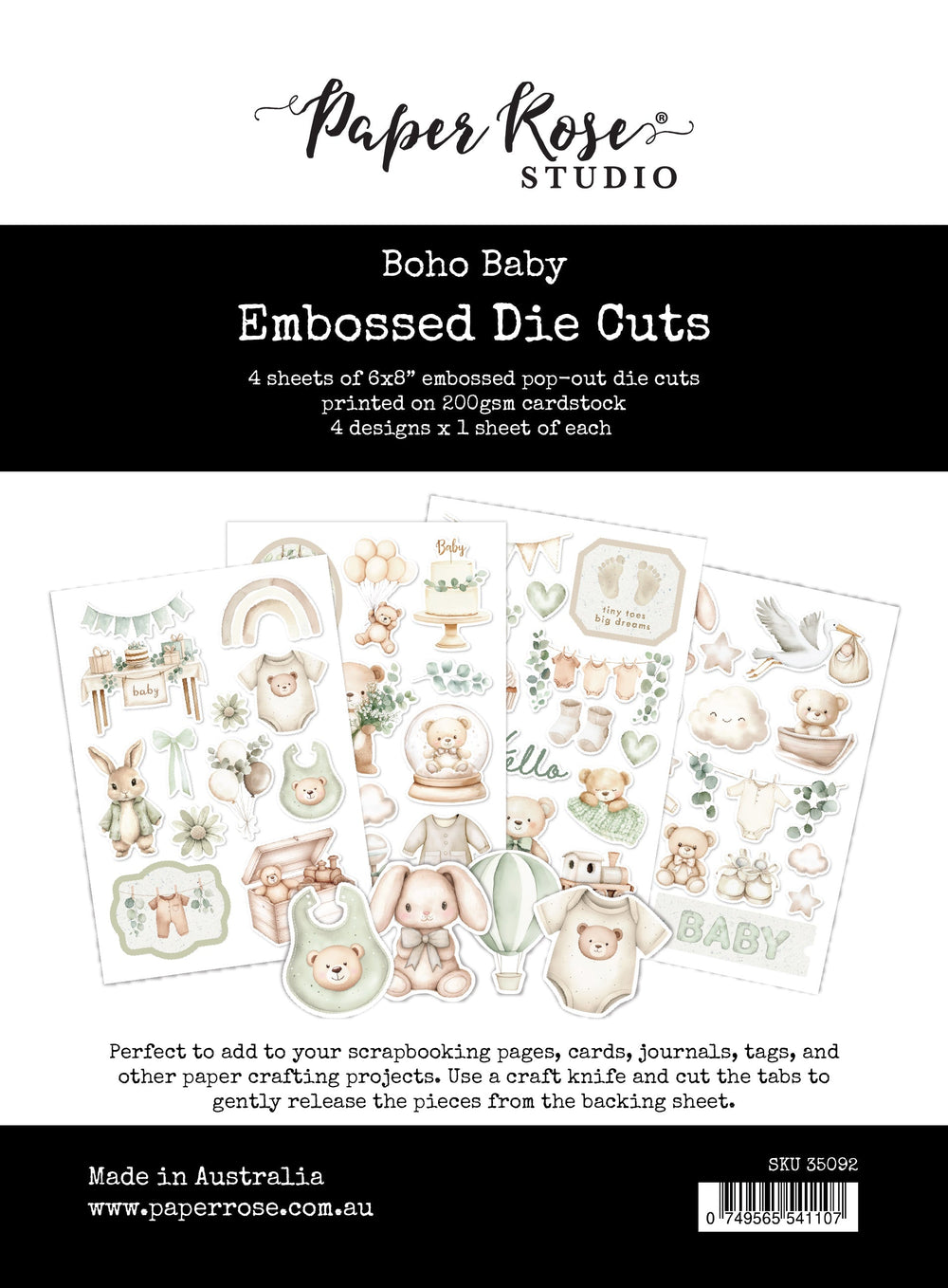 Boho Baby Embossed Die Cuts 35092 — Ecstasy Crafts