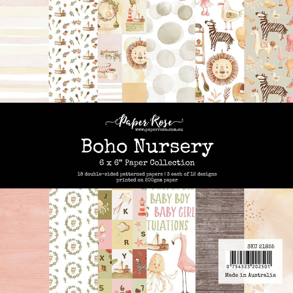 Collection de papiers "Chambre de bébé Bohème" 6x6 (21855)