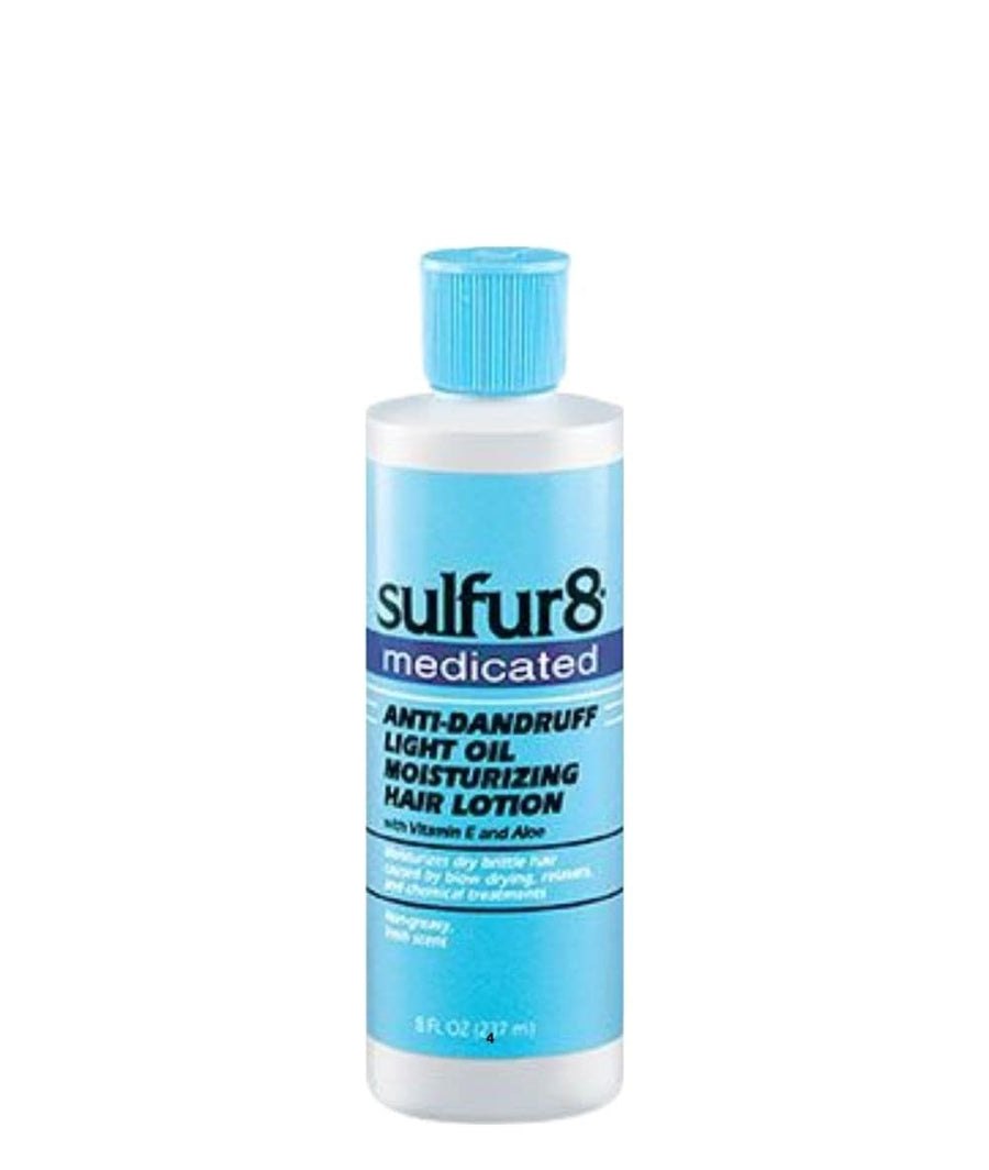 SULFUR8 LOTION CAPILLAIRE HYDRATANTE ANTI-PELLICULAIRE MÉDICAMENTÉE HUILE LÉGÈRE 8OZ