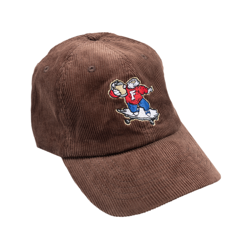 Frosted Skateboards 'Chill Bear' 6-Panel Cap - Brown Corduroy