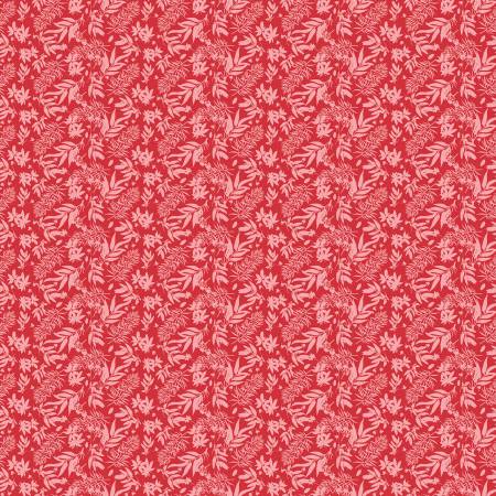 Riley Blake Jardins Floraux Feuilles Rouge C14365R-RED