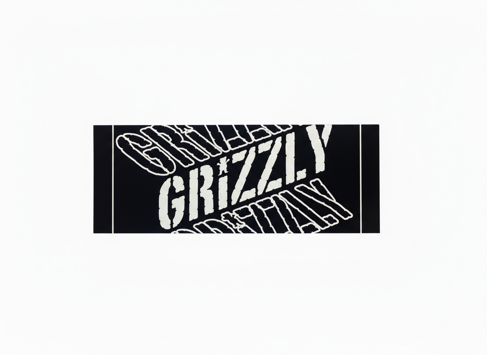 Grizzly Griptape 'Angle' Sticker - Black
