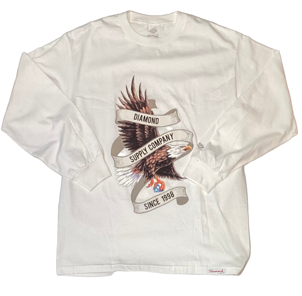 T-shirt à manches longues 'Eagle' de Diamond Supply Co. - Blanc