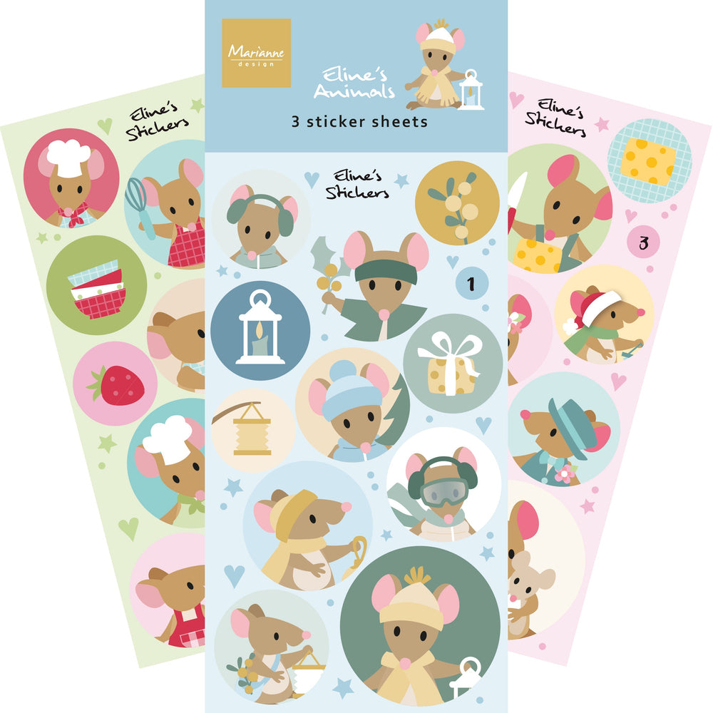 Autocollants Marianne Design Eline's Mice