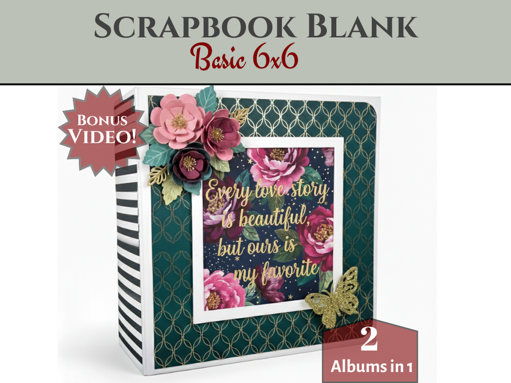 Base d'album prédécoupée vierge pour scrapbooking CrafTreat - Basique 6x6 - Blanc et ivoire