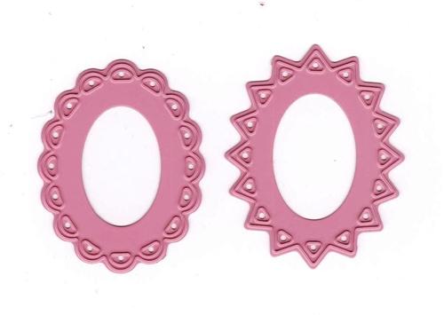 Matrices de découpe Cameo - Deux cadres ovales fleur étoile - Géant