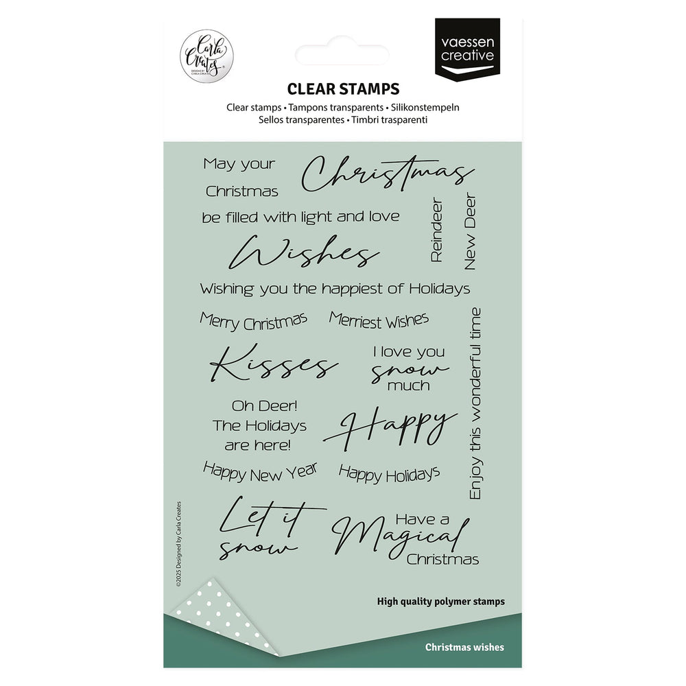 Vaessen Creative • Clear Stamps English Christmas Texts 20pcs — Ecstasy Crafts
