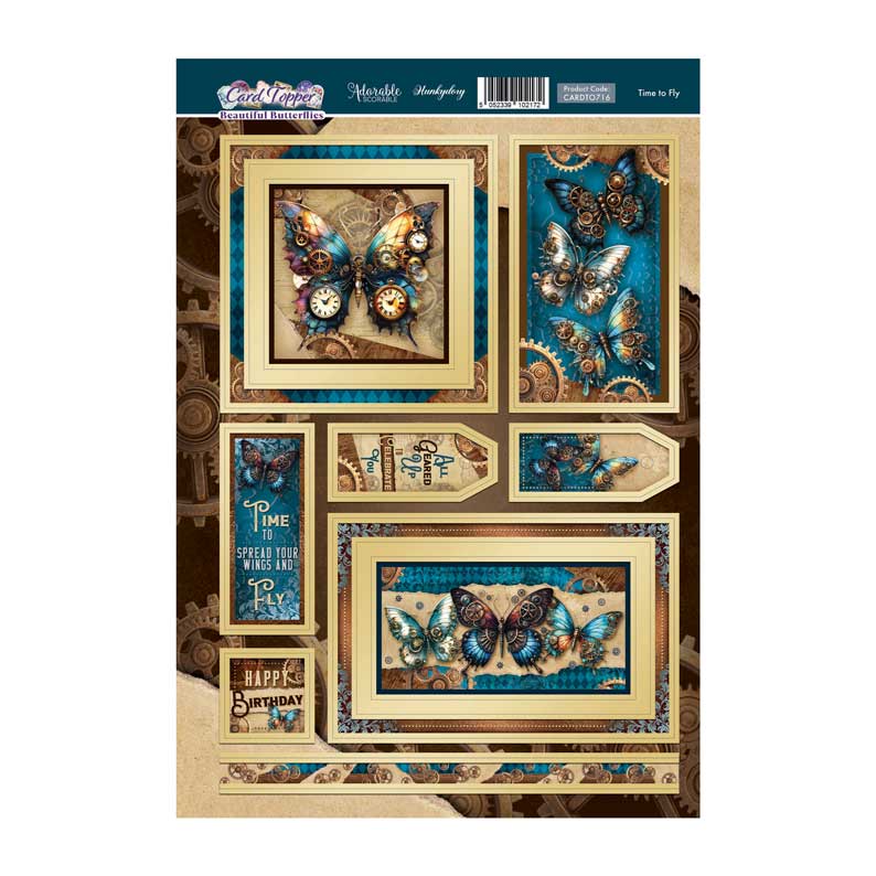 Feuille de décoration pour carte « L'heure de s'envoler »
