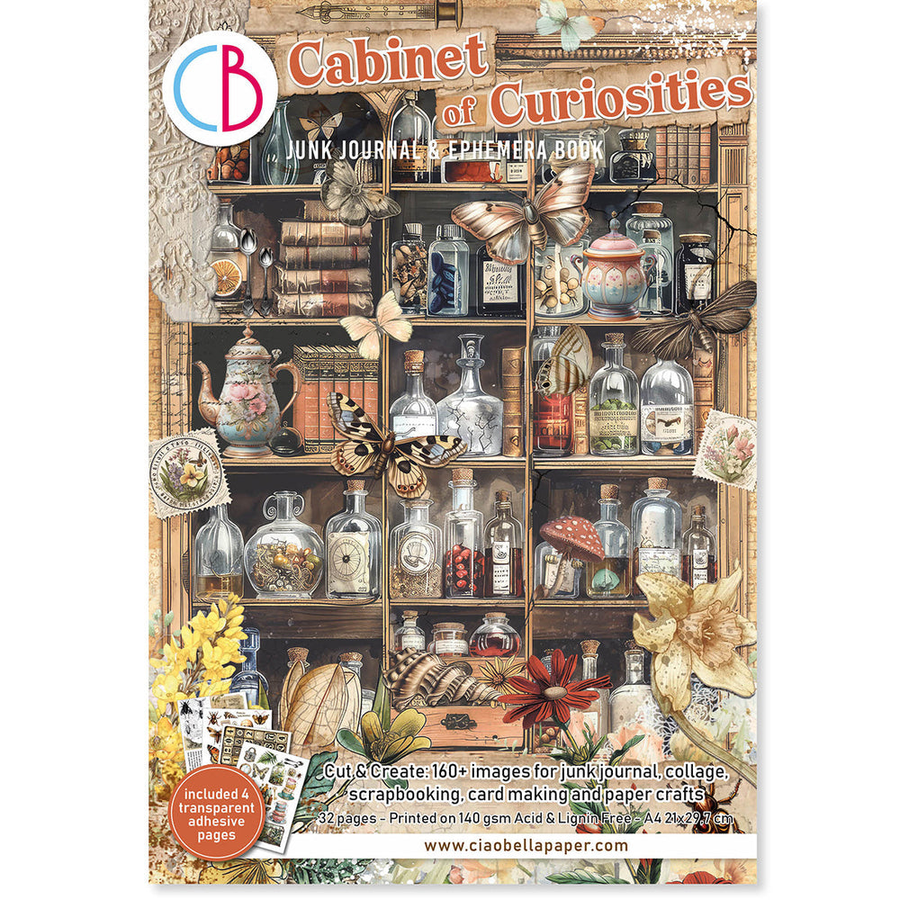 Cabinet Of Curiosities Junk Journal & Ephemera Book A4 32/Pkg — Ecstasy Crafts