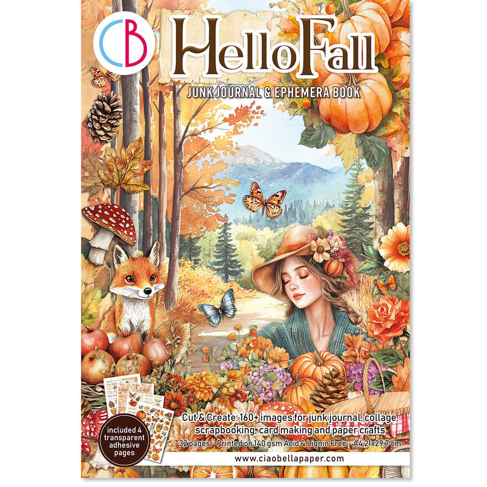 Bonjour Livret éphémère de journal d'automne A4 32/paquet