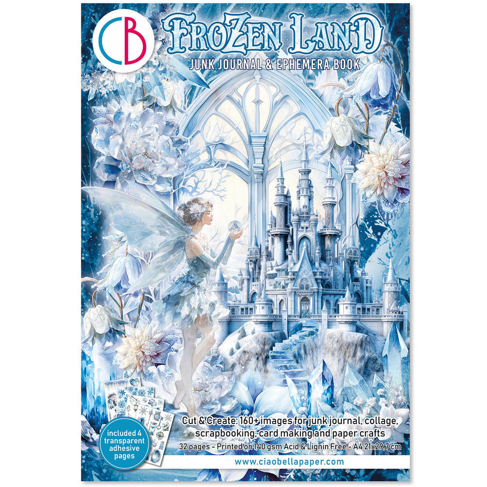 Livre d'éphéméras pour journal créatif Frozen Land A4 32 pièces/paquet