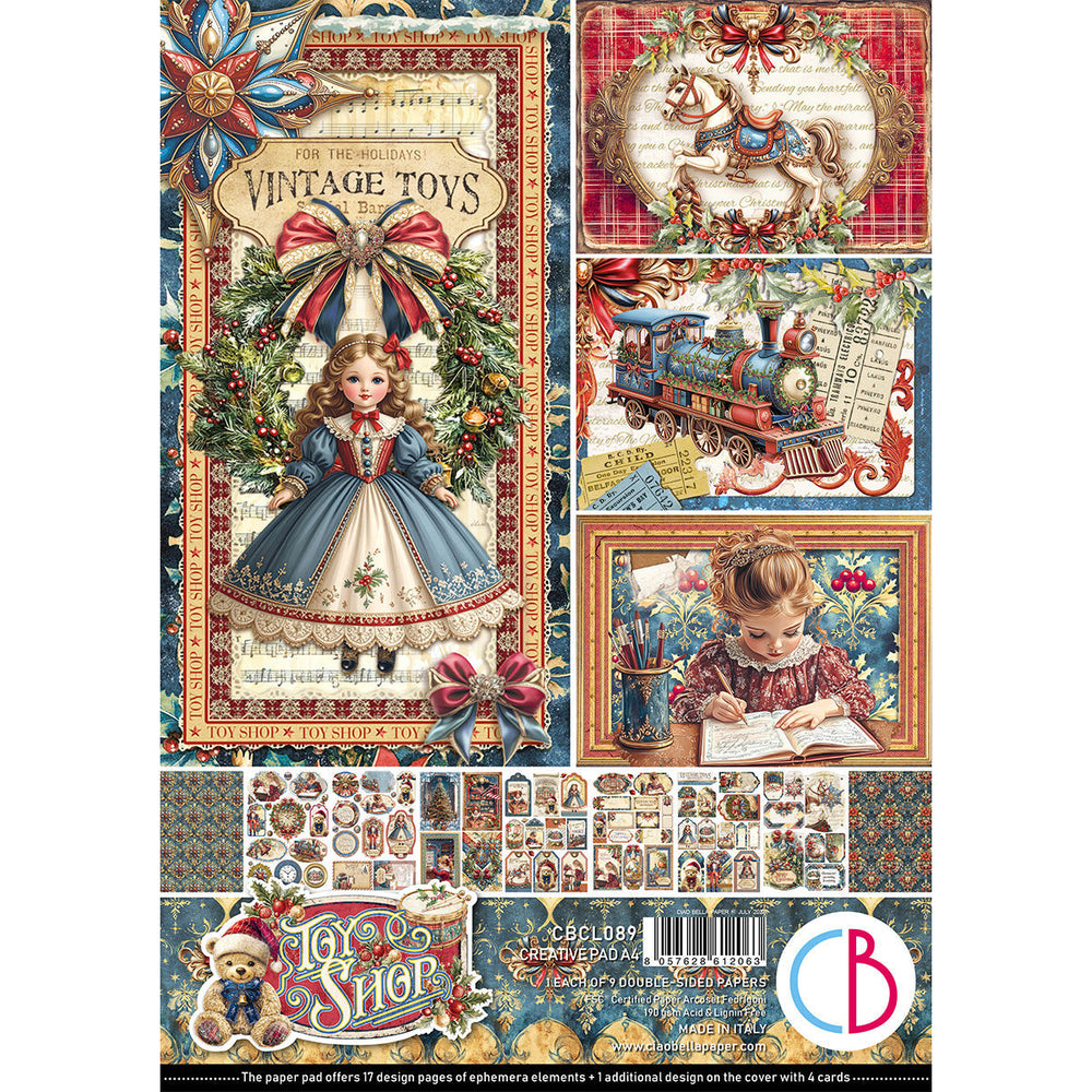 Bloc Créatif Magasin de Jouets A4 9/Paquet
